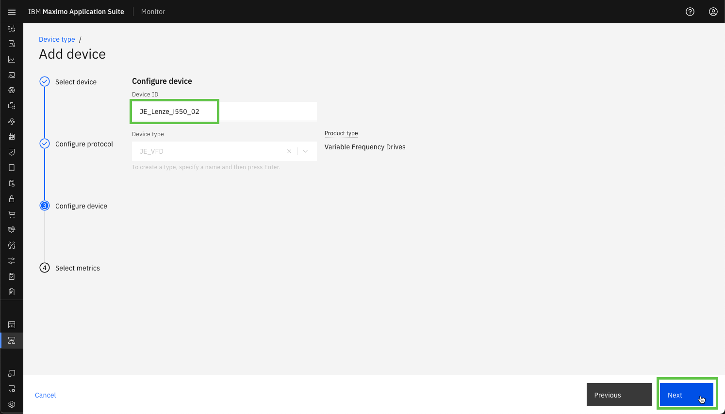 Configure Device ID