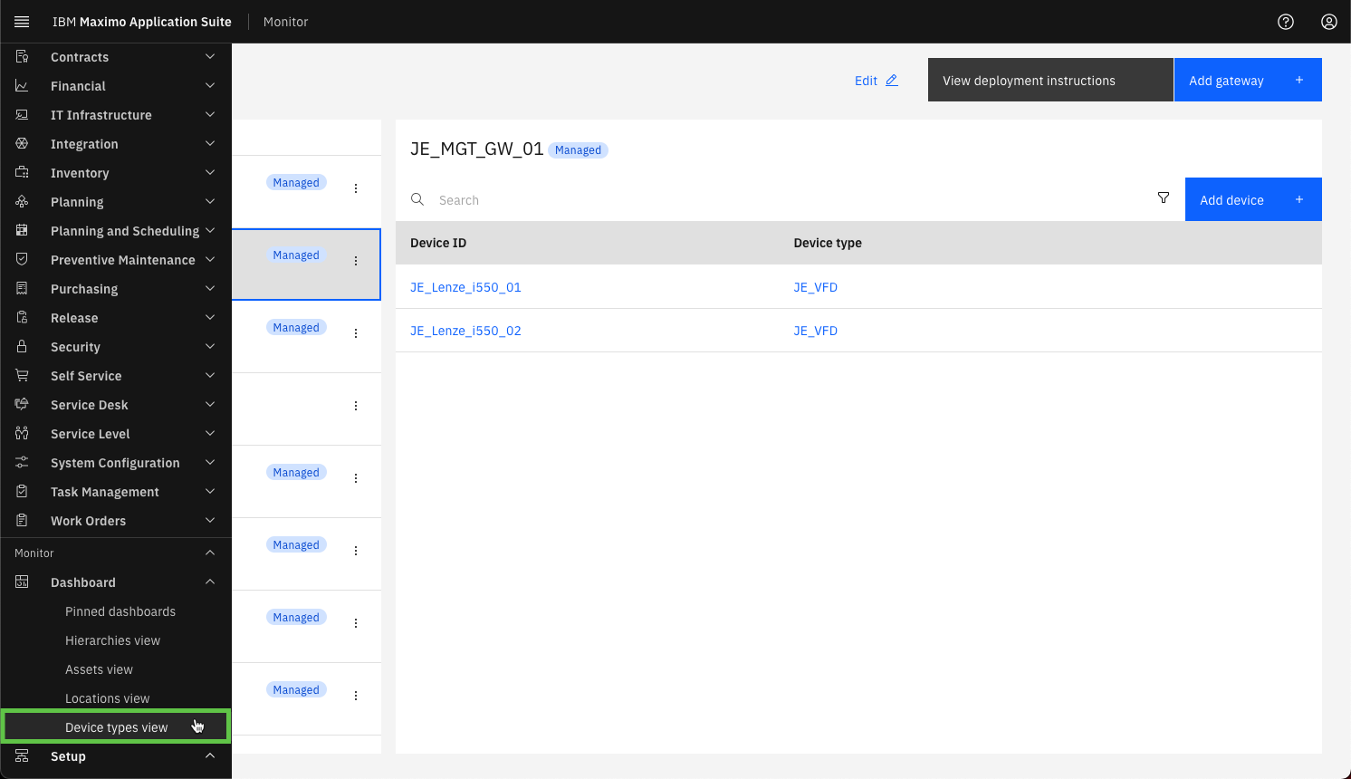 Navigate to Monitor