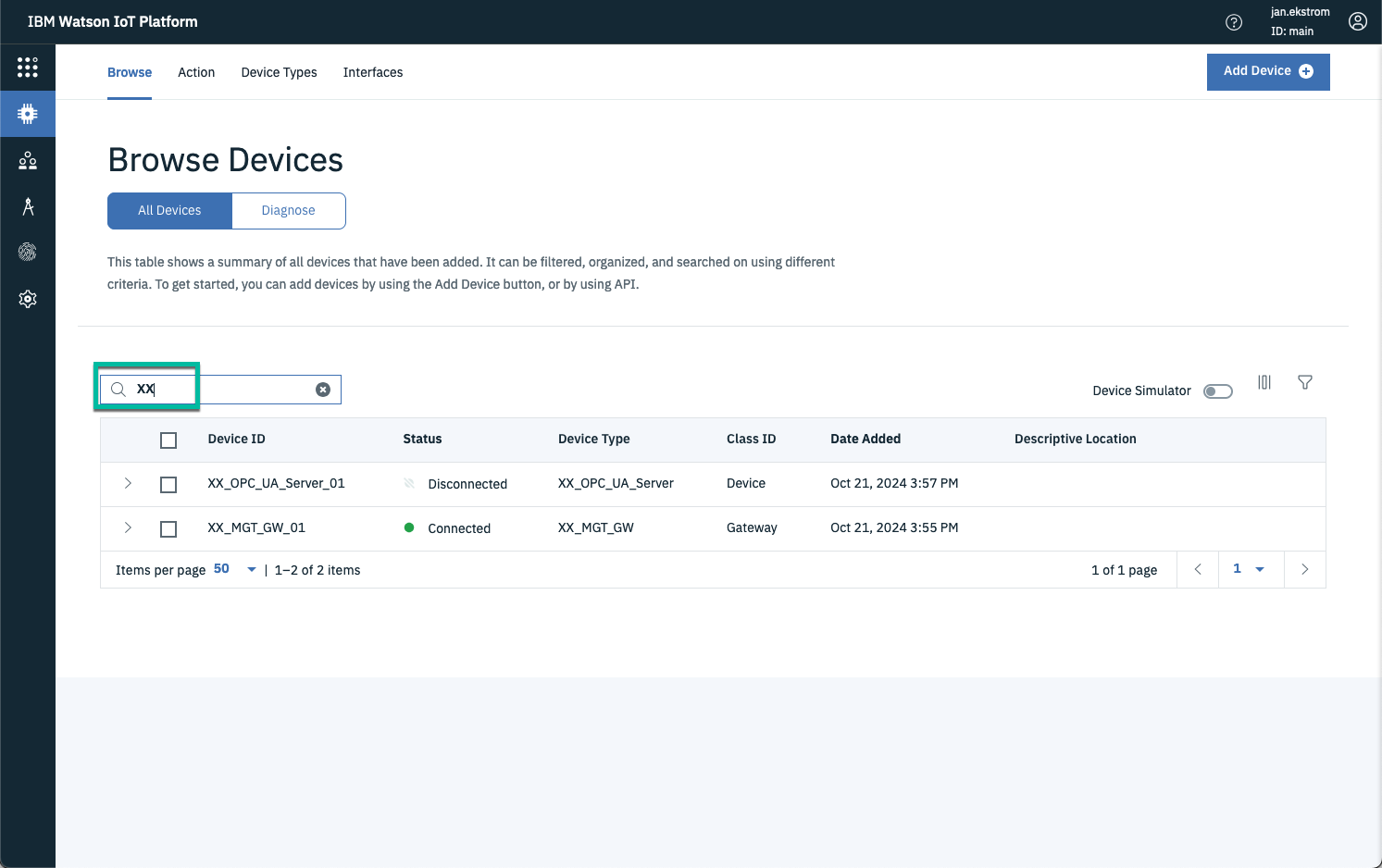 EDC devices in IoT Tool