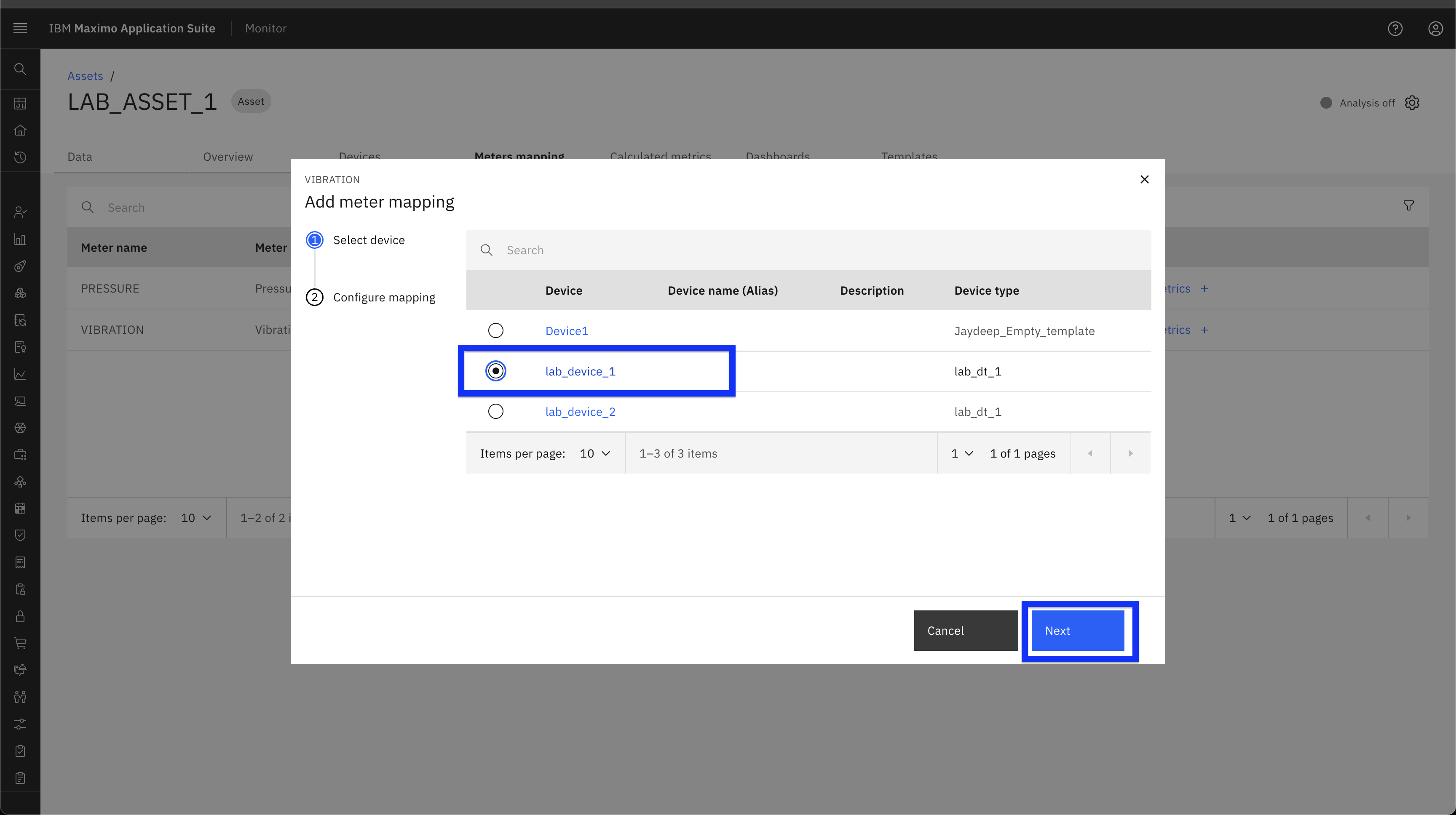 Add meter mapping tab
