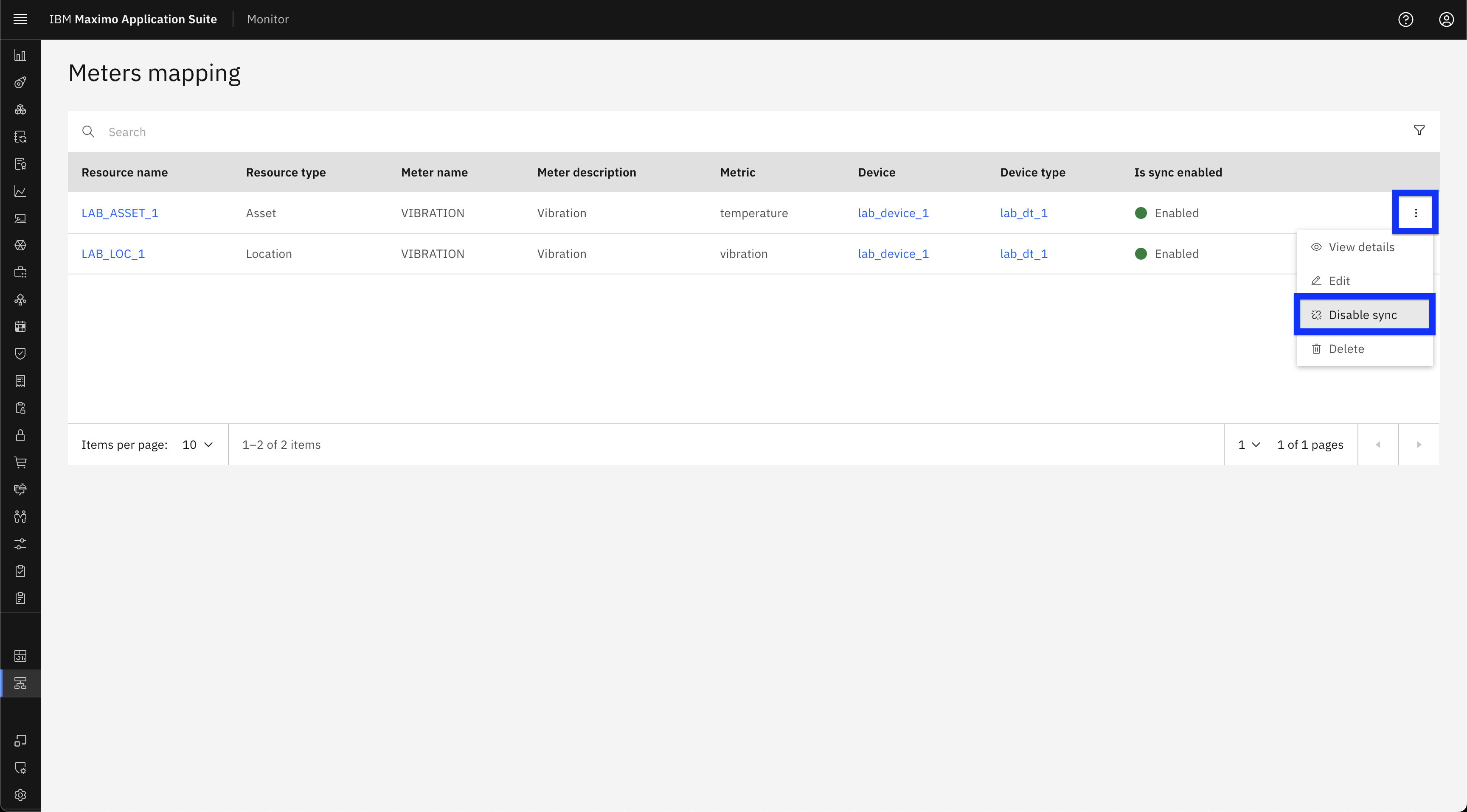 Toggle sync