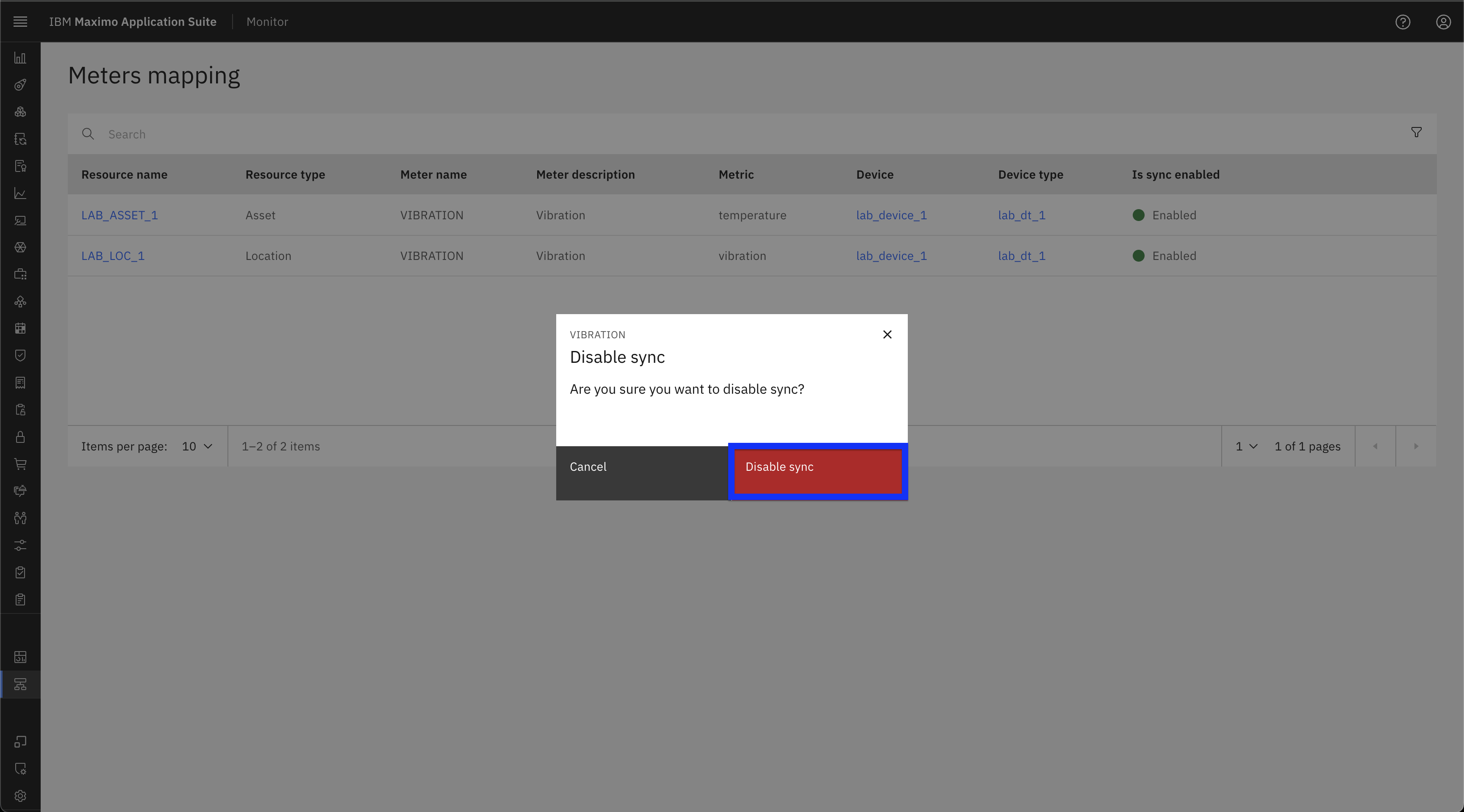 Toggle sync