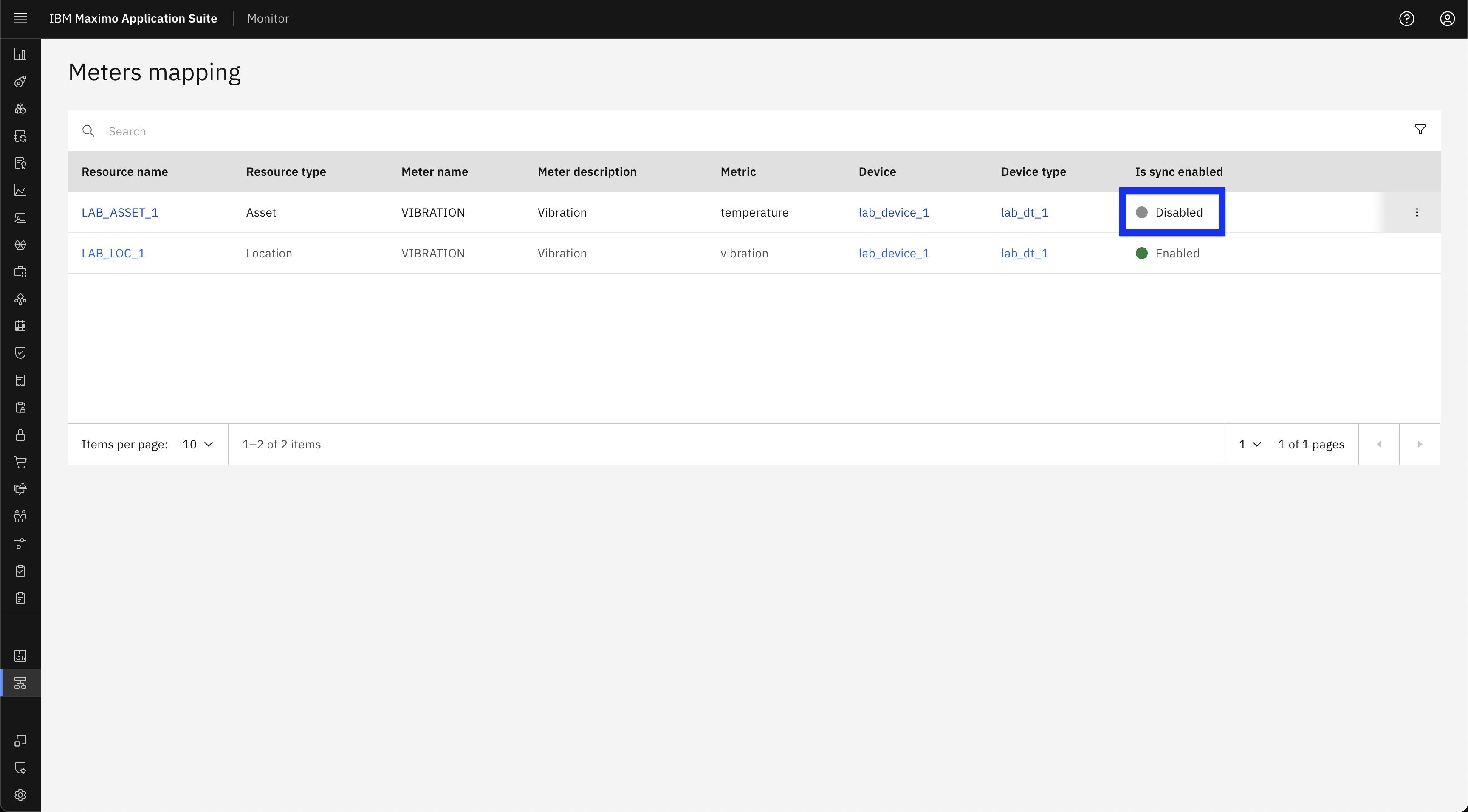 Toggle sync