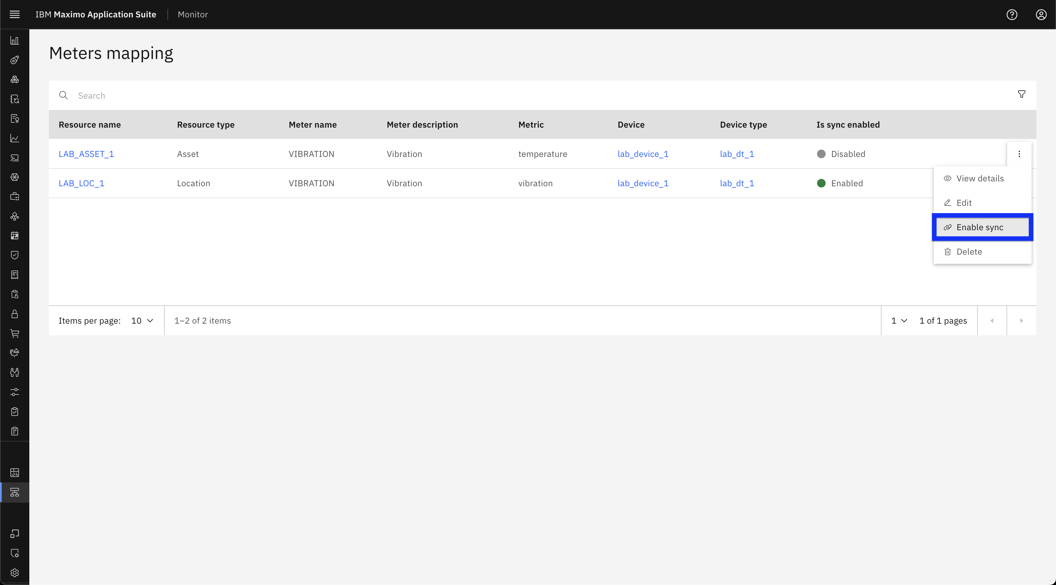 Toggle sync