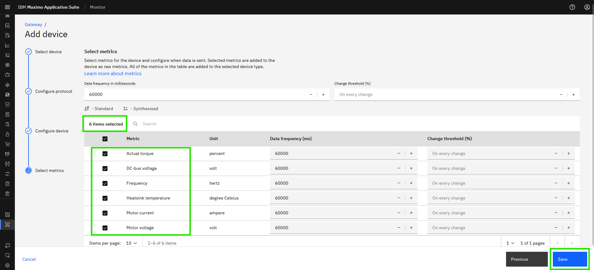 Select data points