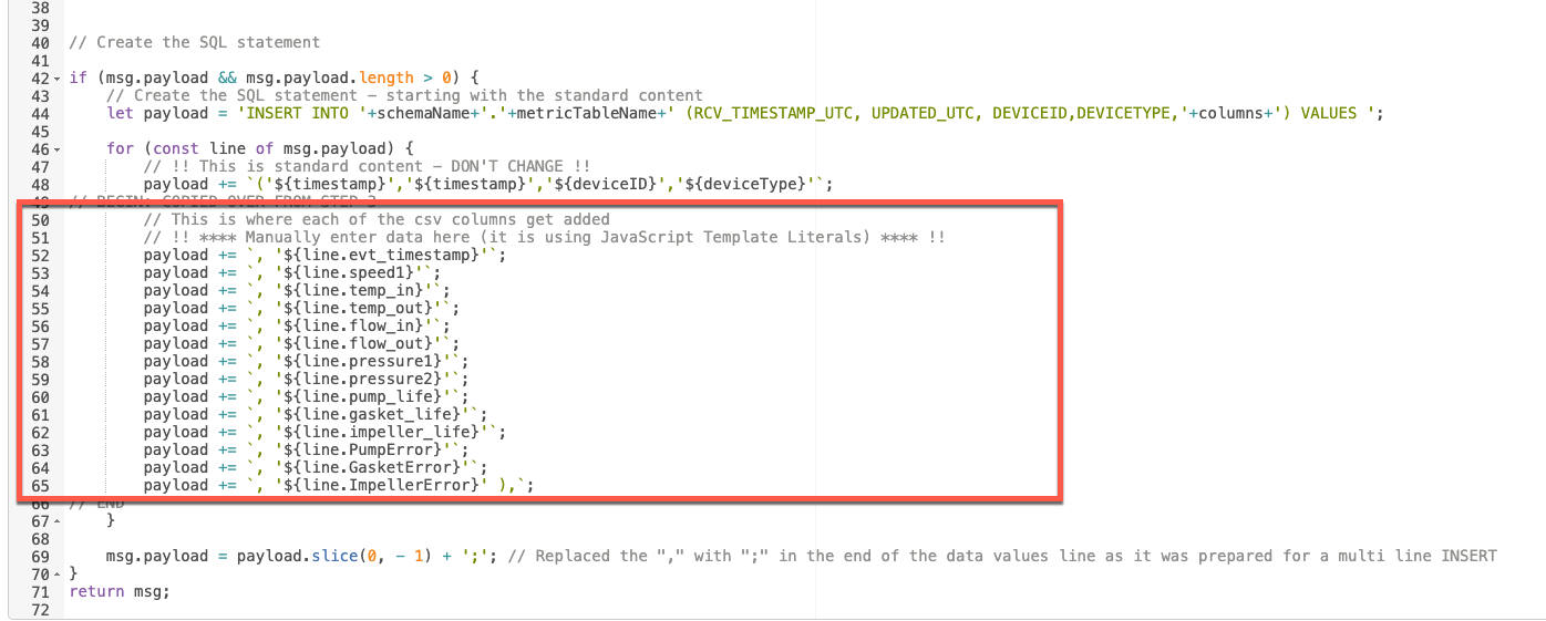 Second Format SQL node