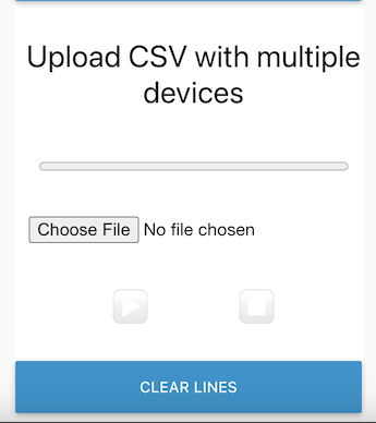 Upload CSV multiple devices