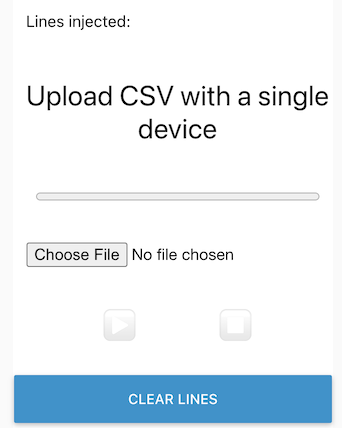 Upload CSV single device