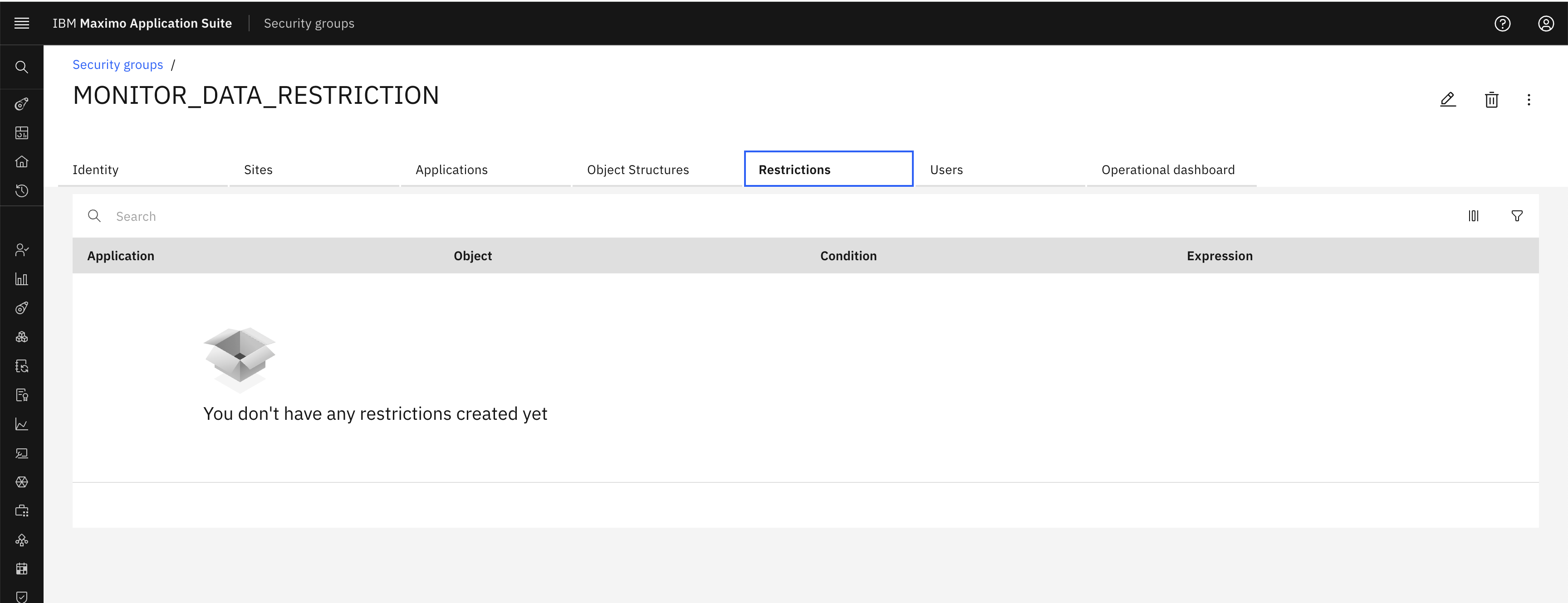 Restrictions Tab