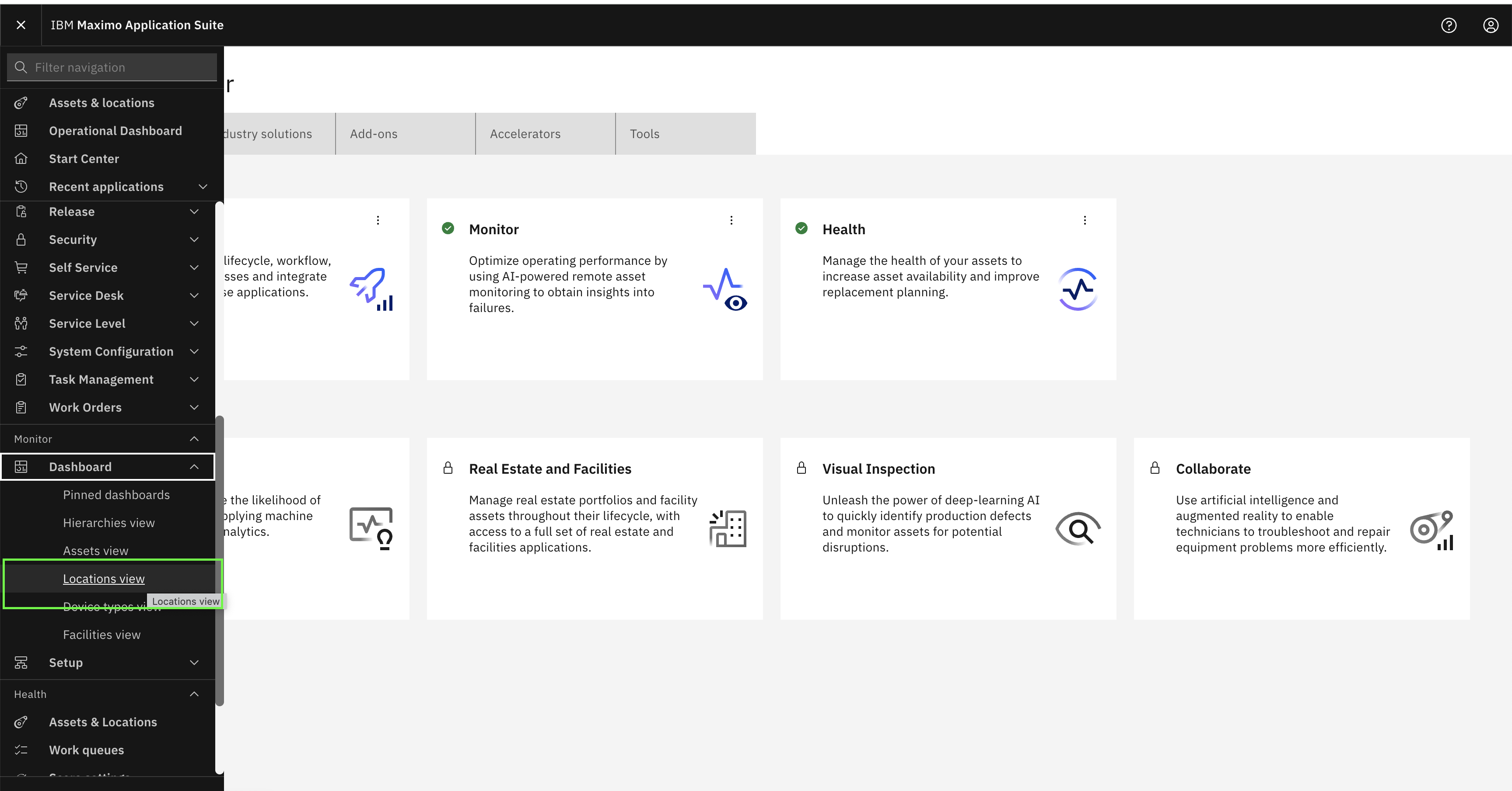 Navigate to Dashboard