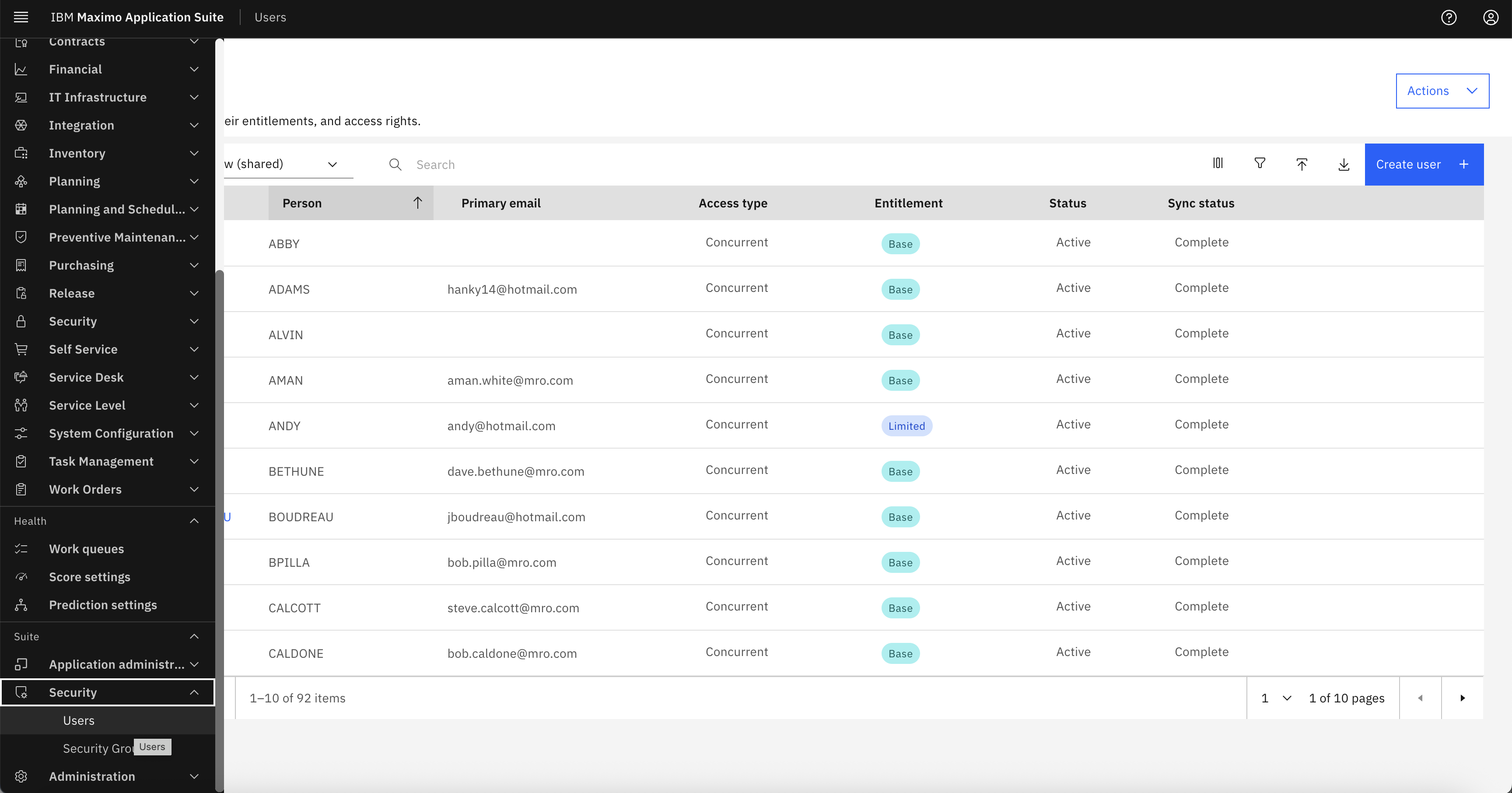 User Management Navigation