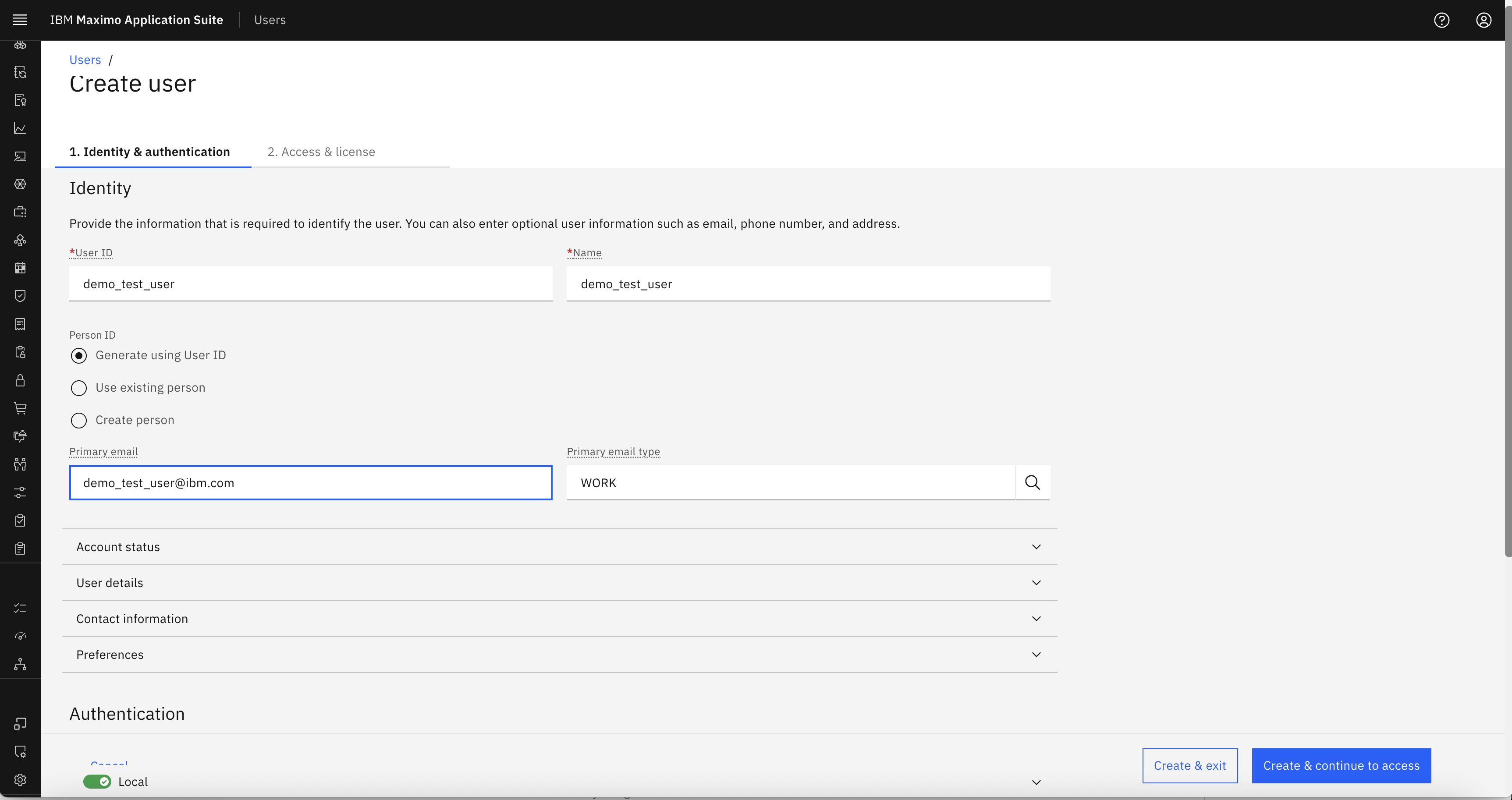 Create New User