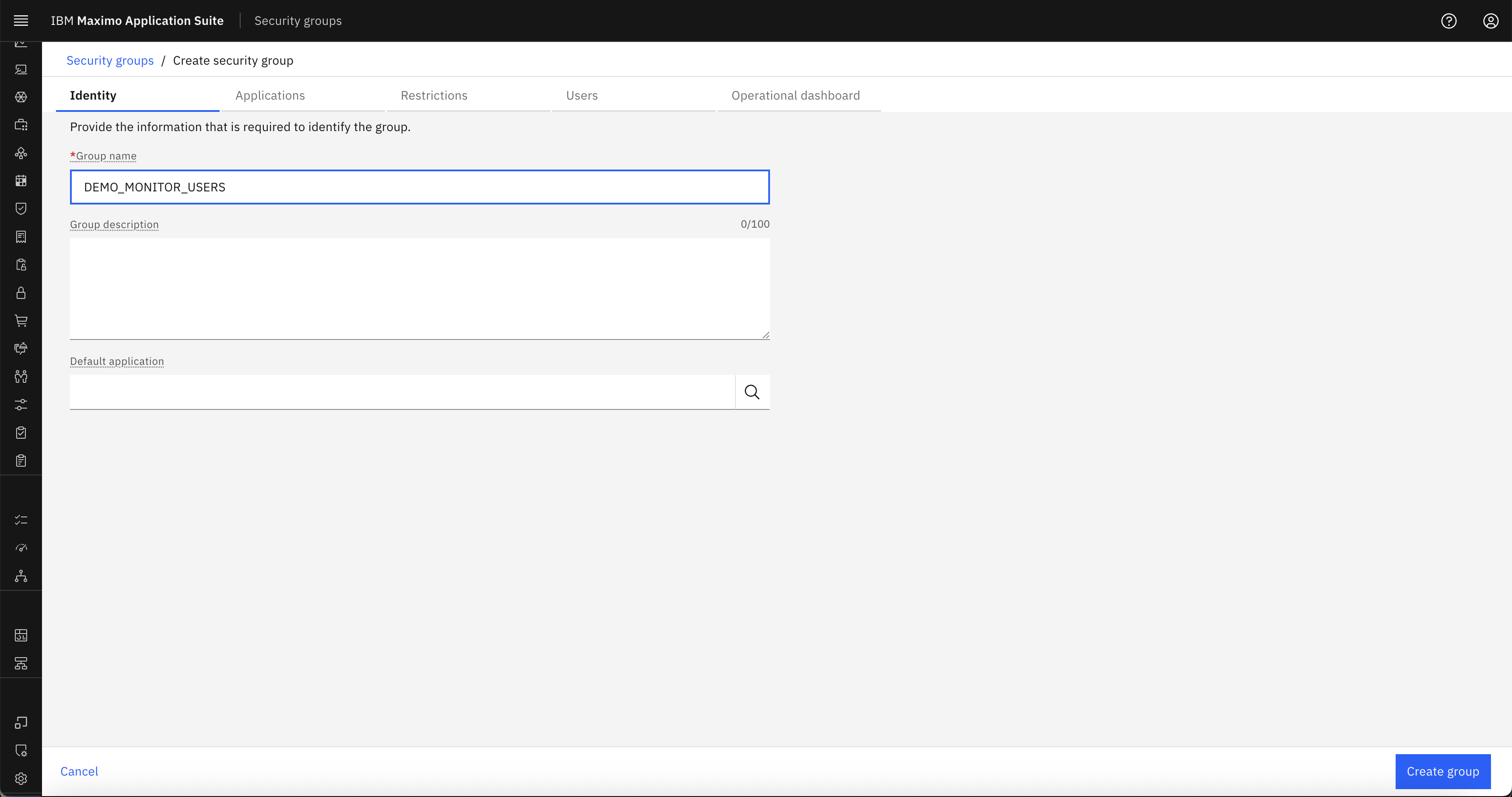 Security Groups Navigation