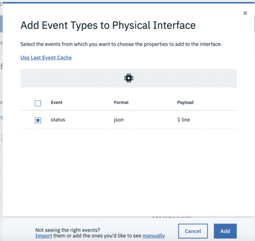Add Event Types to Physical Interface