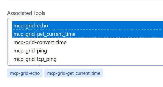 Tool selection screen