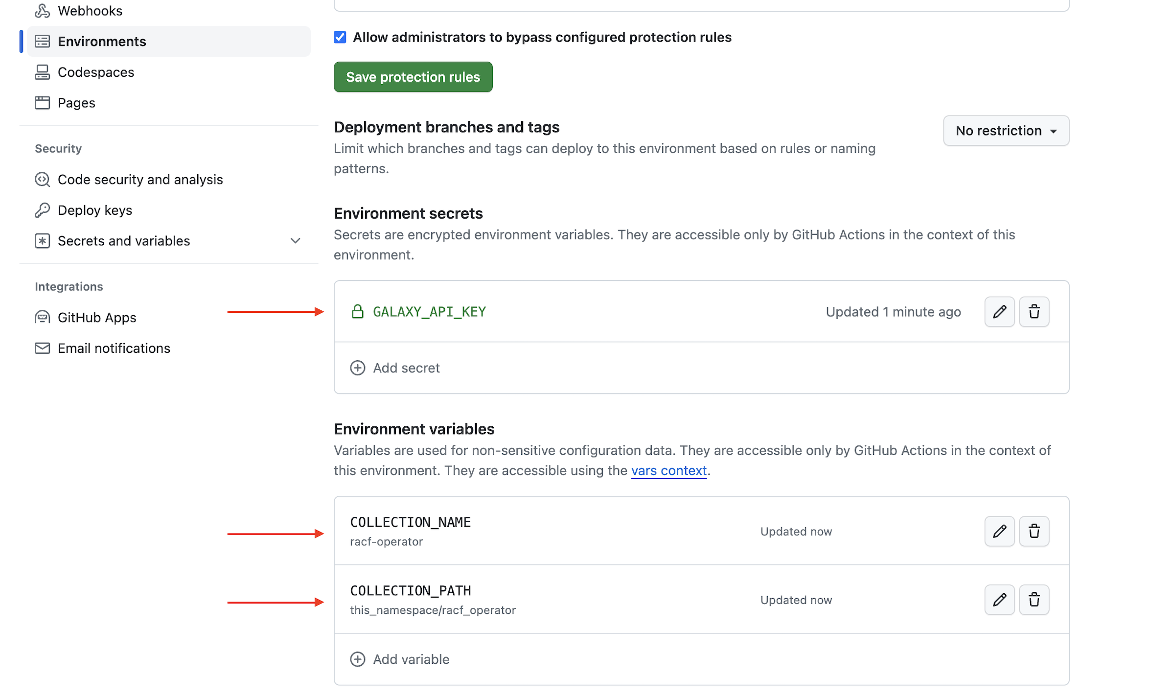 Release Variables