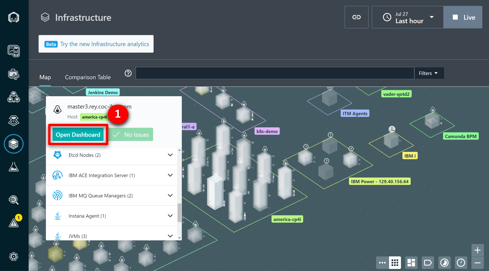 Using Instana to observe Cloud Pak for Integration 300-level live demo
