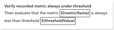 Verify always under threshold