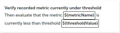 Verify currently under threshold