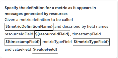 Specify Metric Definition Inline