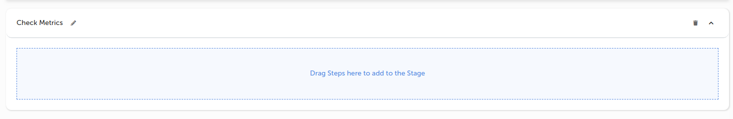 Add Check Metric Stage