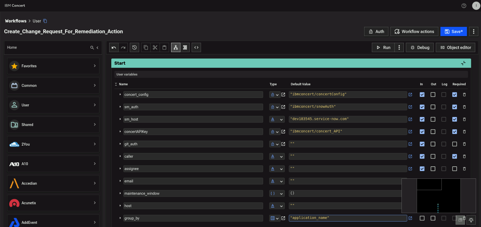 Create Change Request Workflow Example