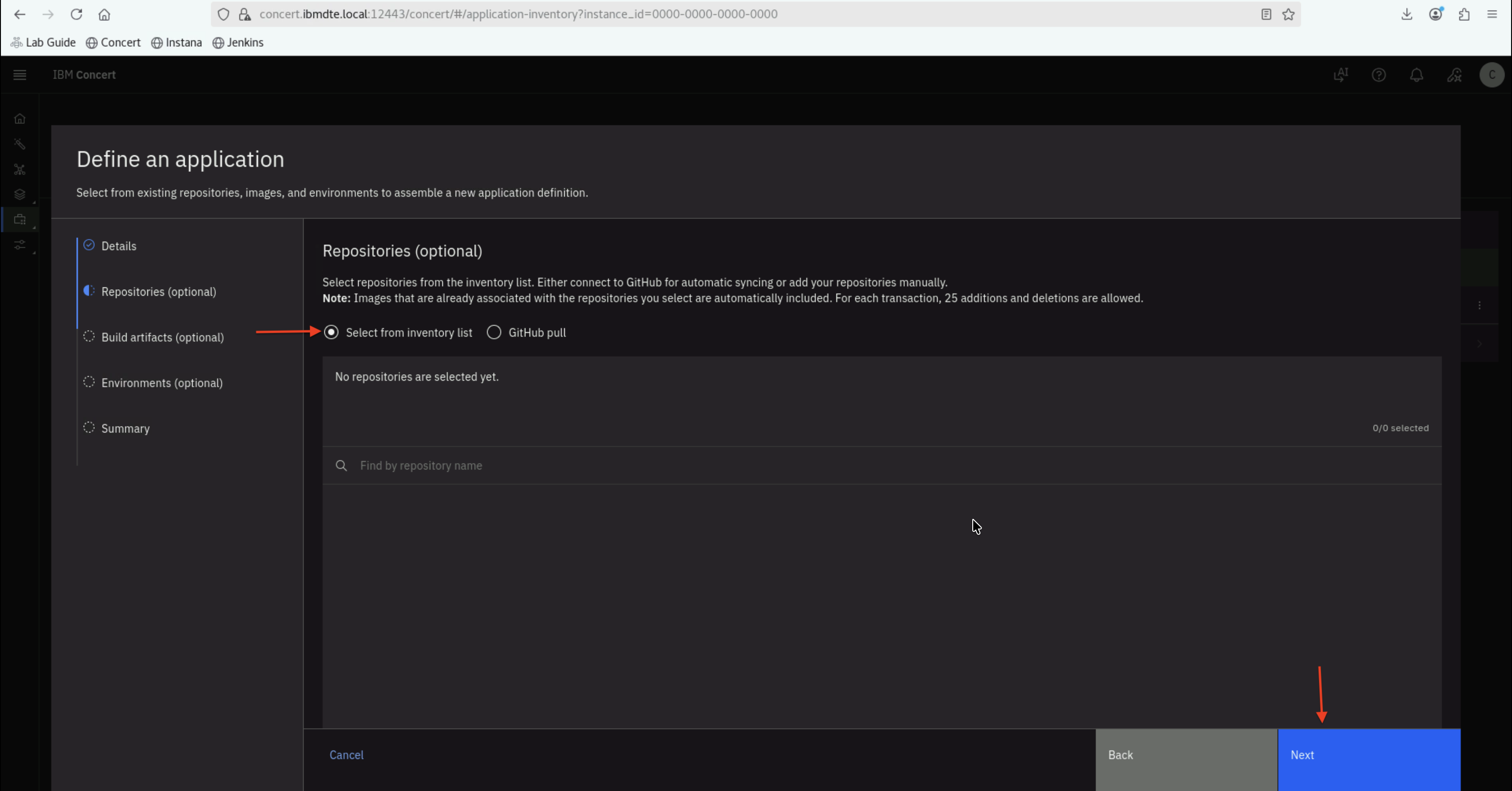 Concert Charlie define an App repo