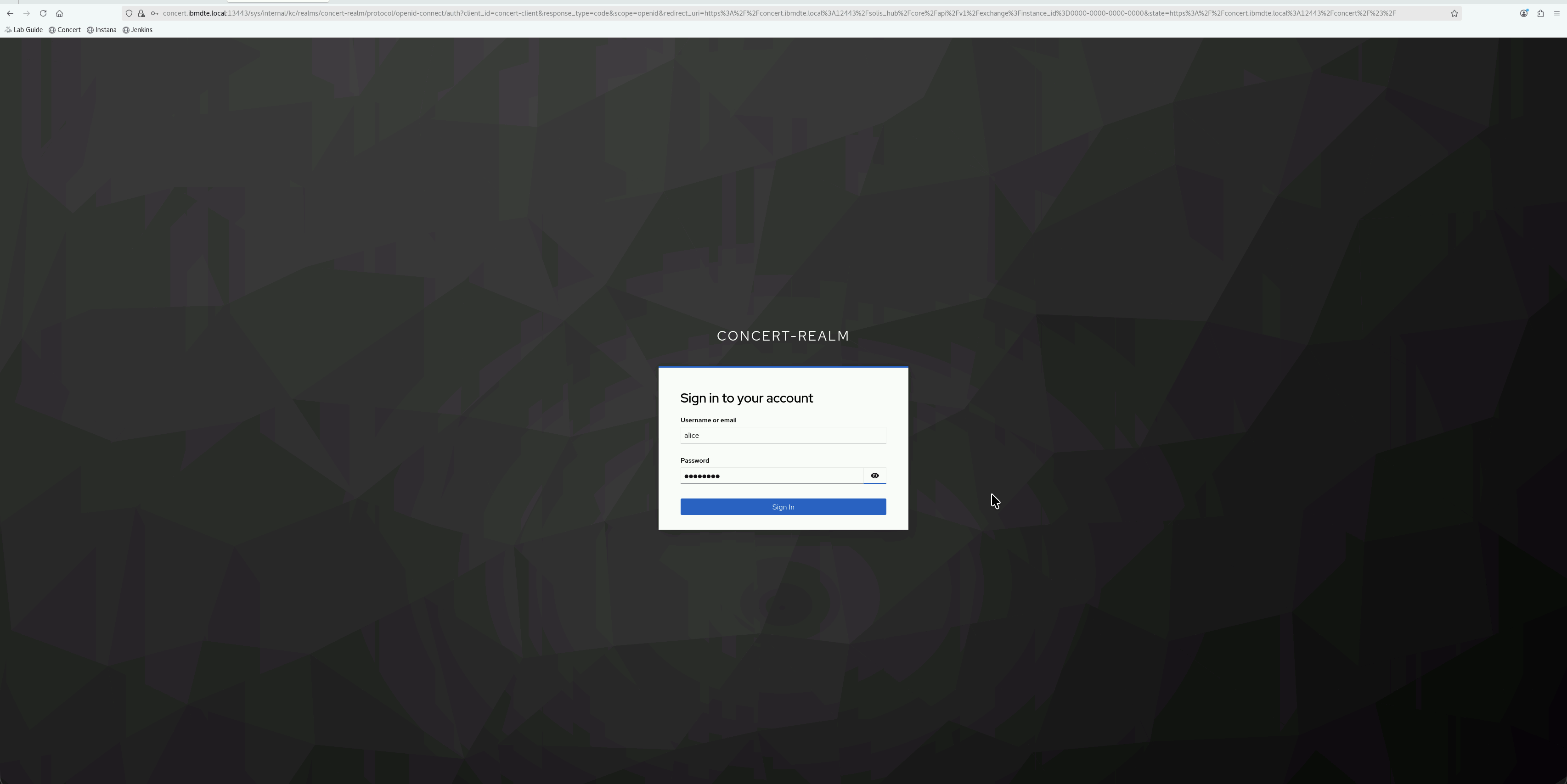 Keycloak Login Page Alice
