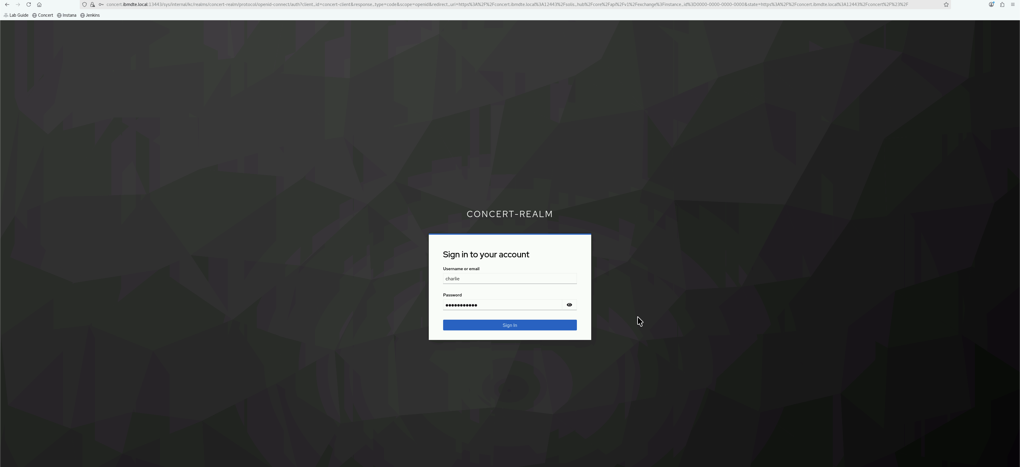 Keycloak Login Page Charlie
