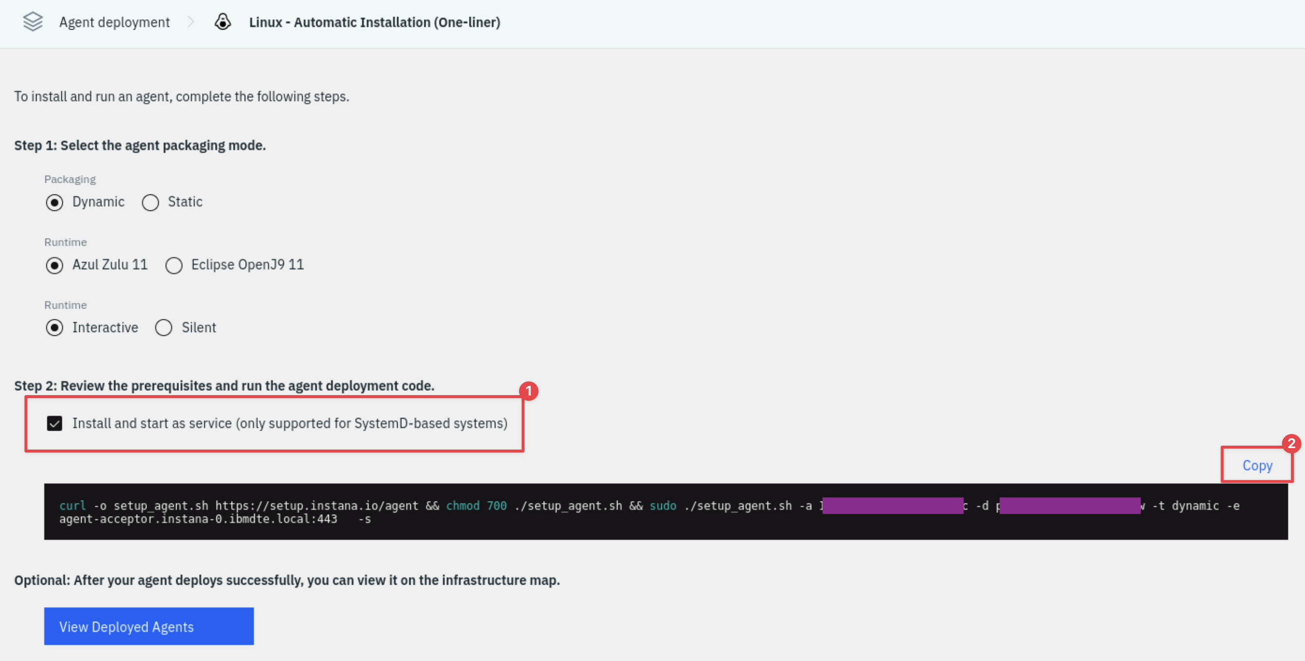 install command