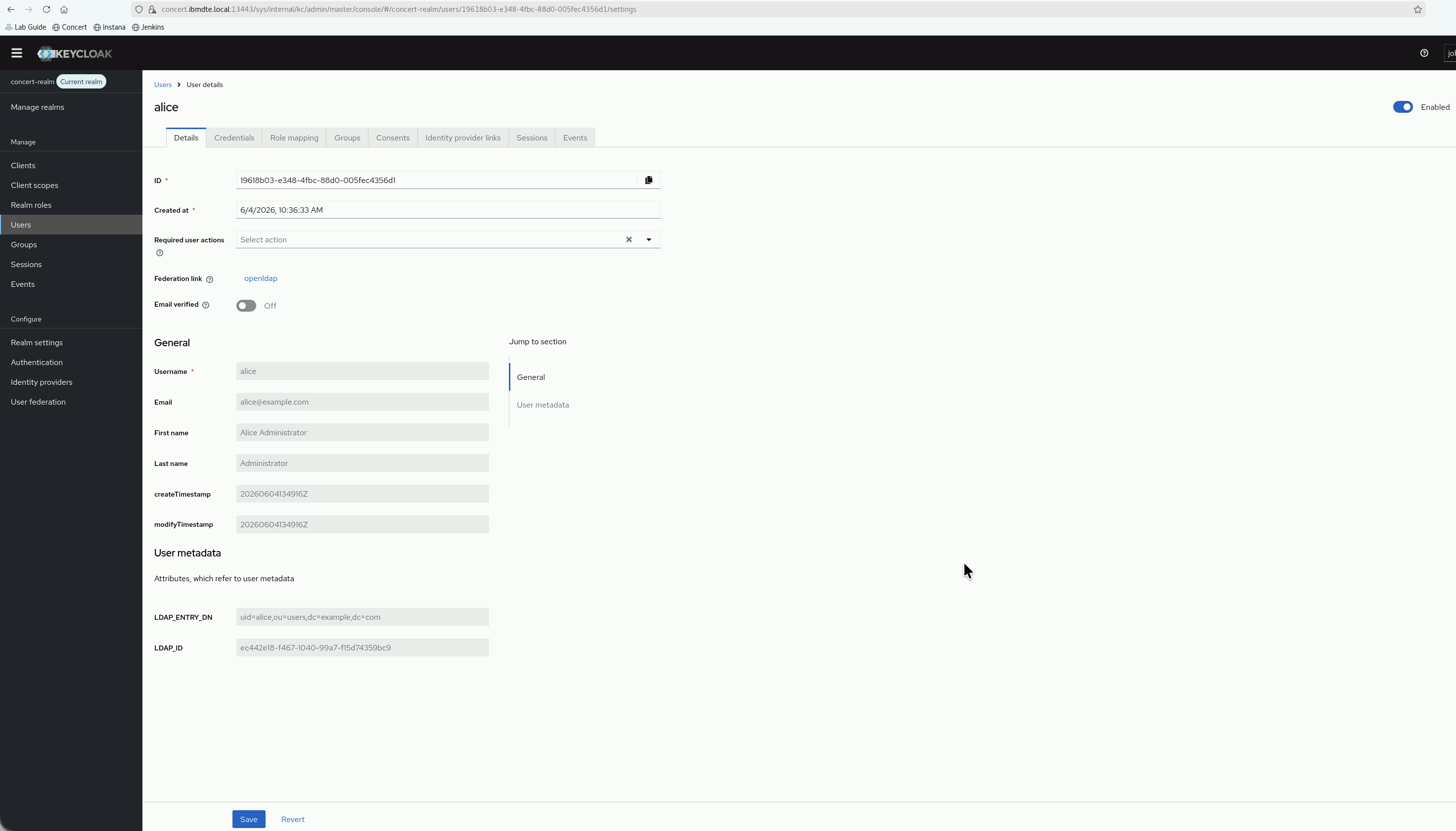 User Details
