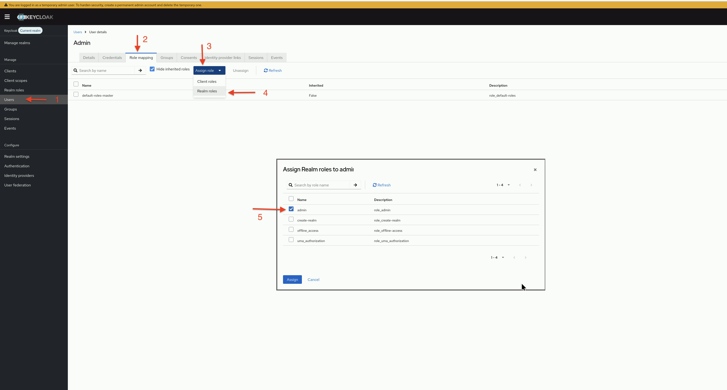 Keycloak Create User