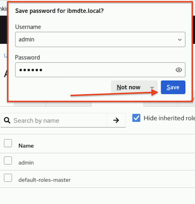 Keycloak Admin Login Save Password
