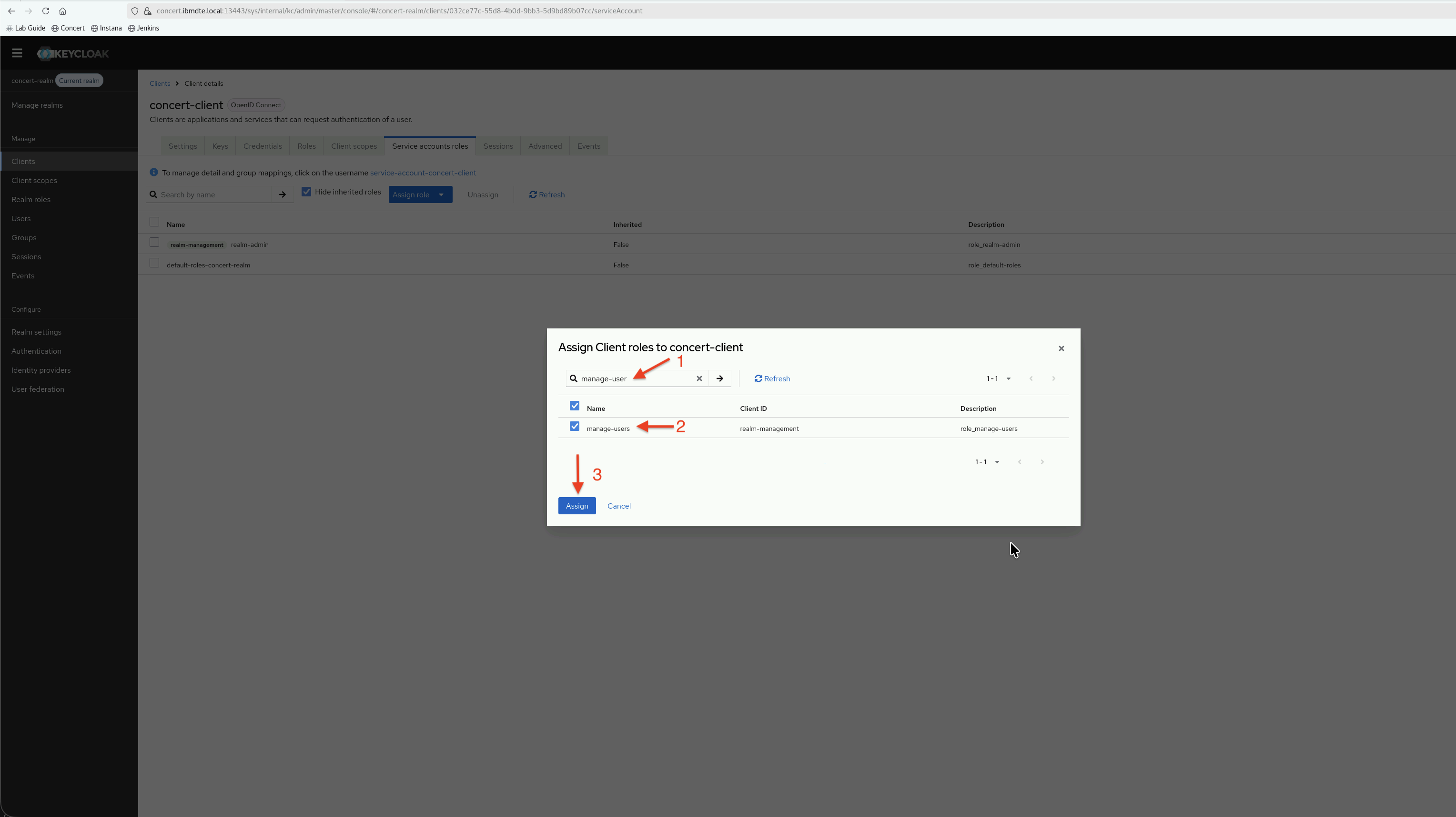 Assign Service Account Roles-Manage-Users