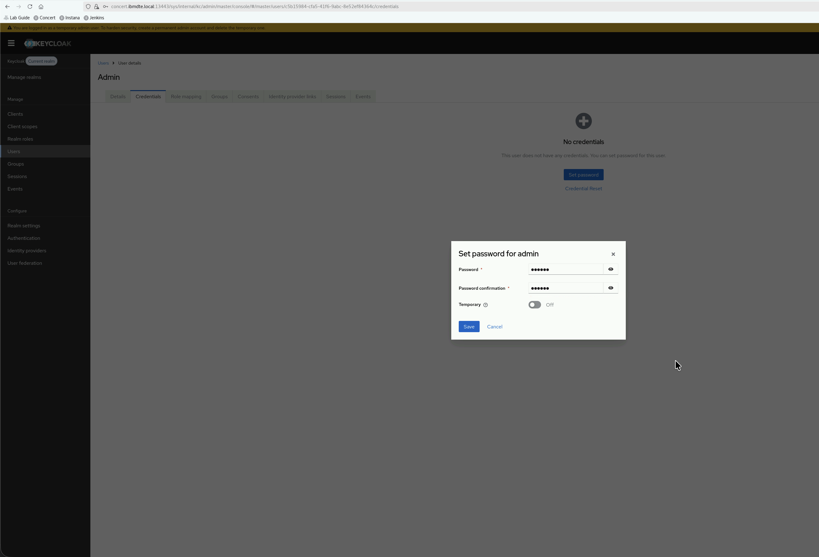 Keycloak Create User