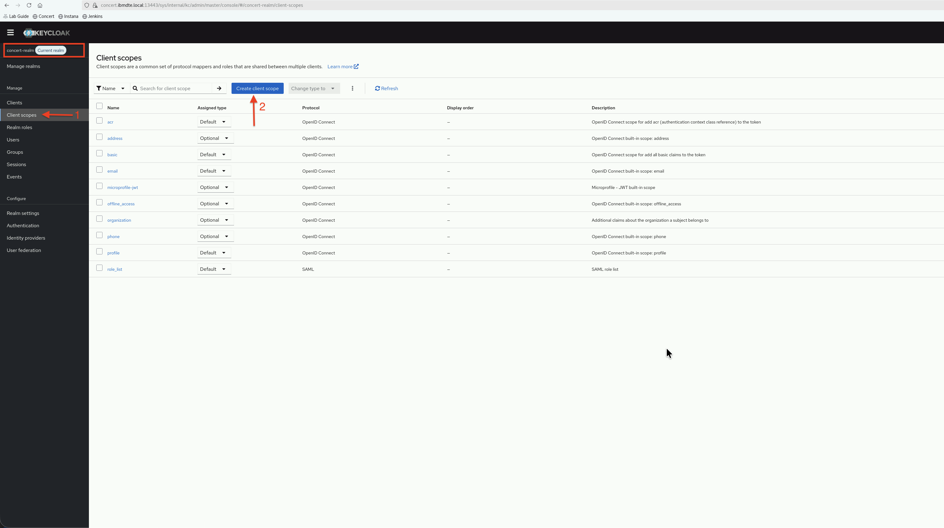 Create Client Scope