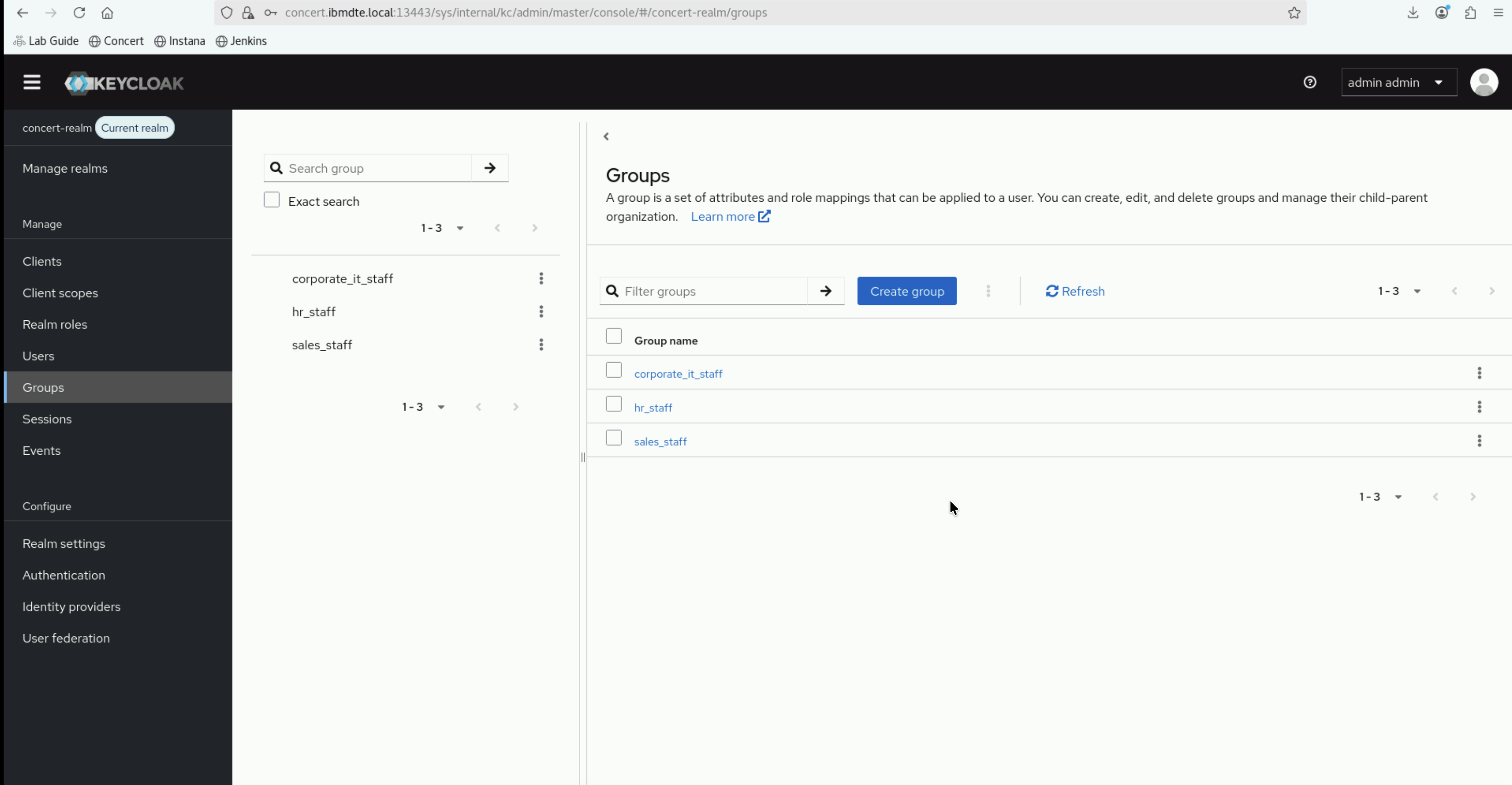 Groups List