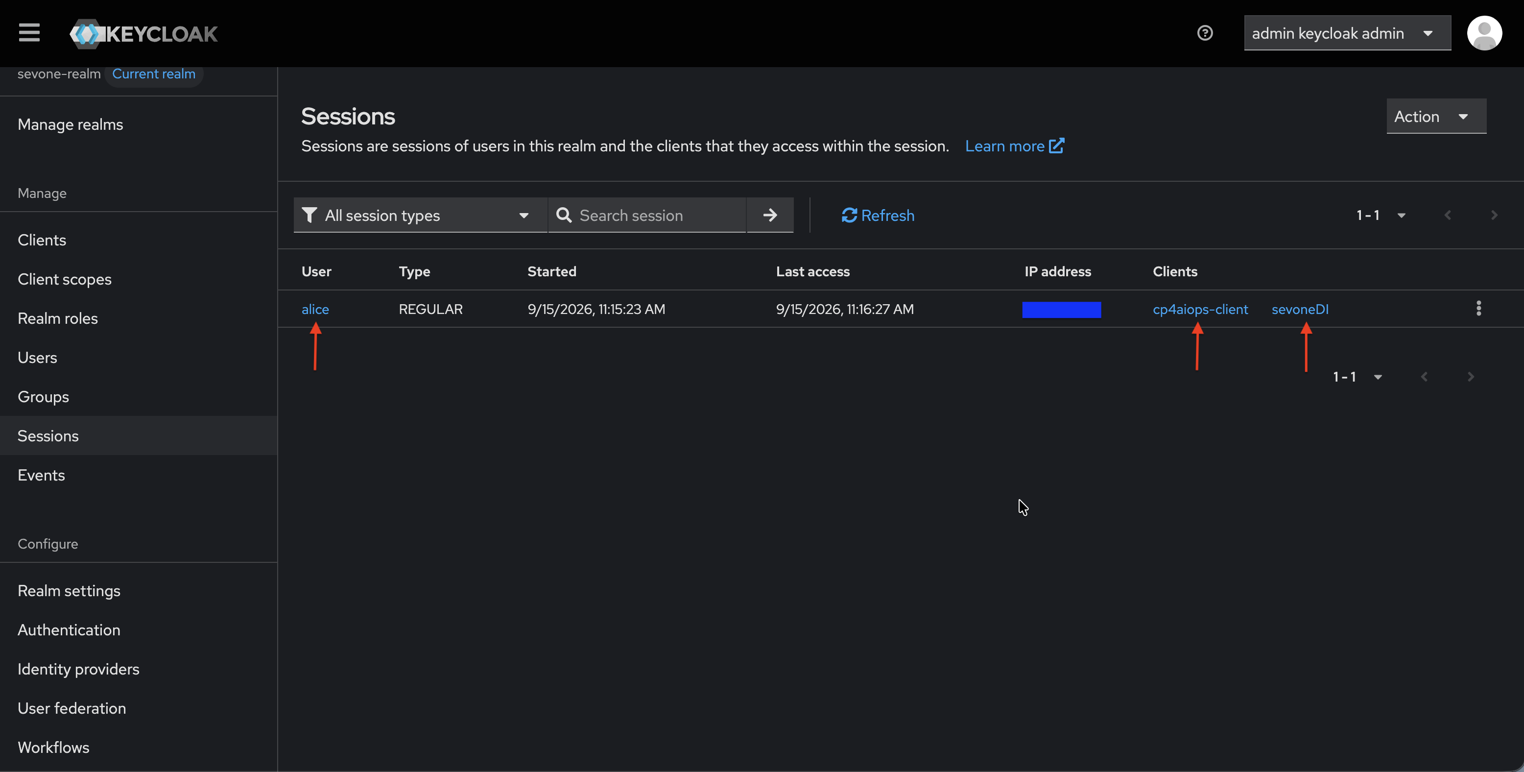 keycloak two clients