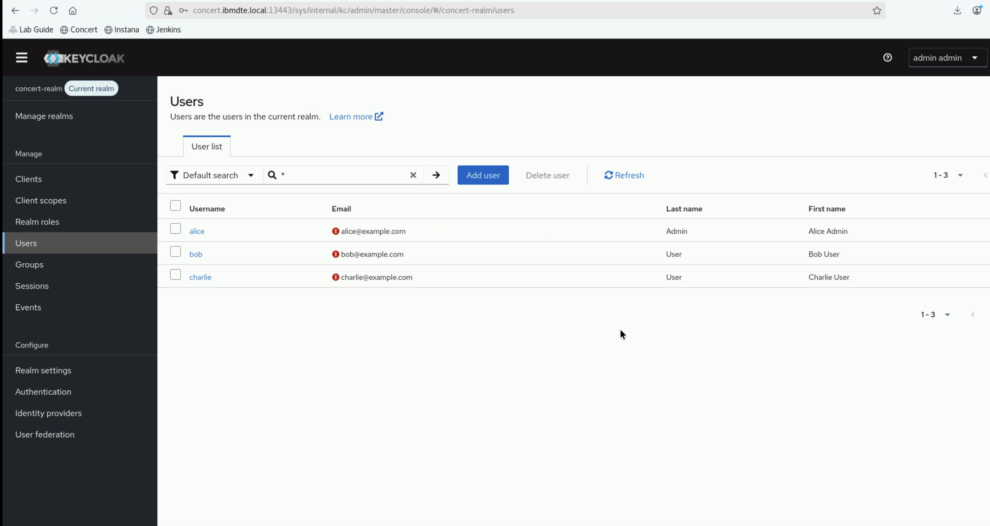 Users List