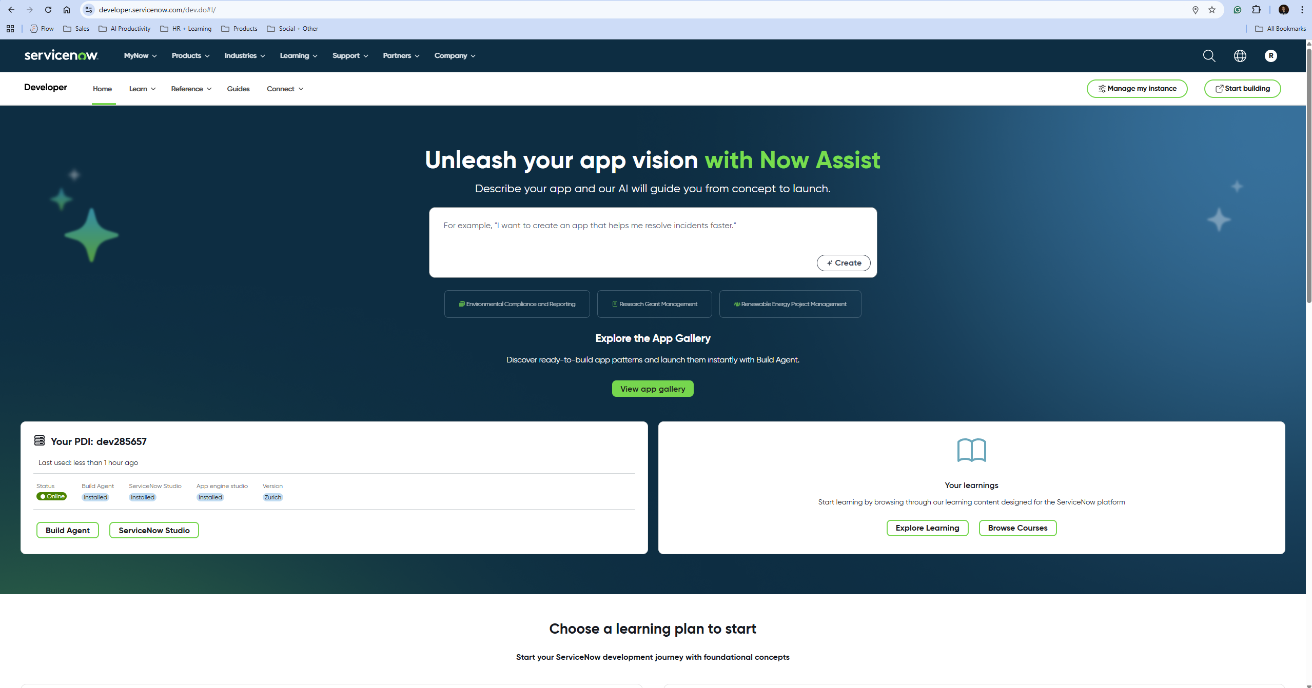 ServiceNow Developer Online