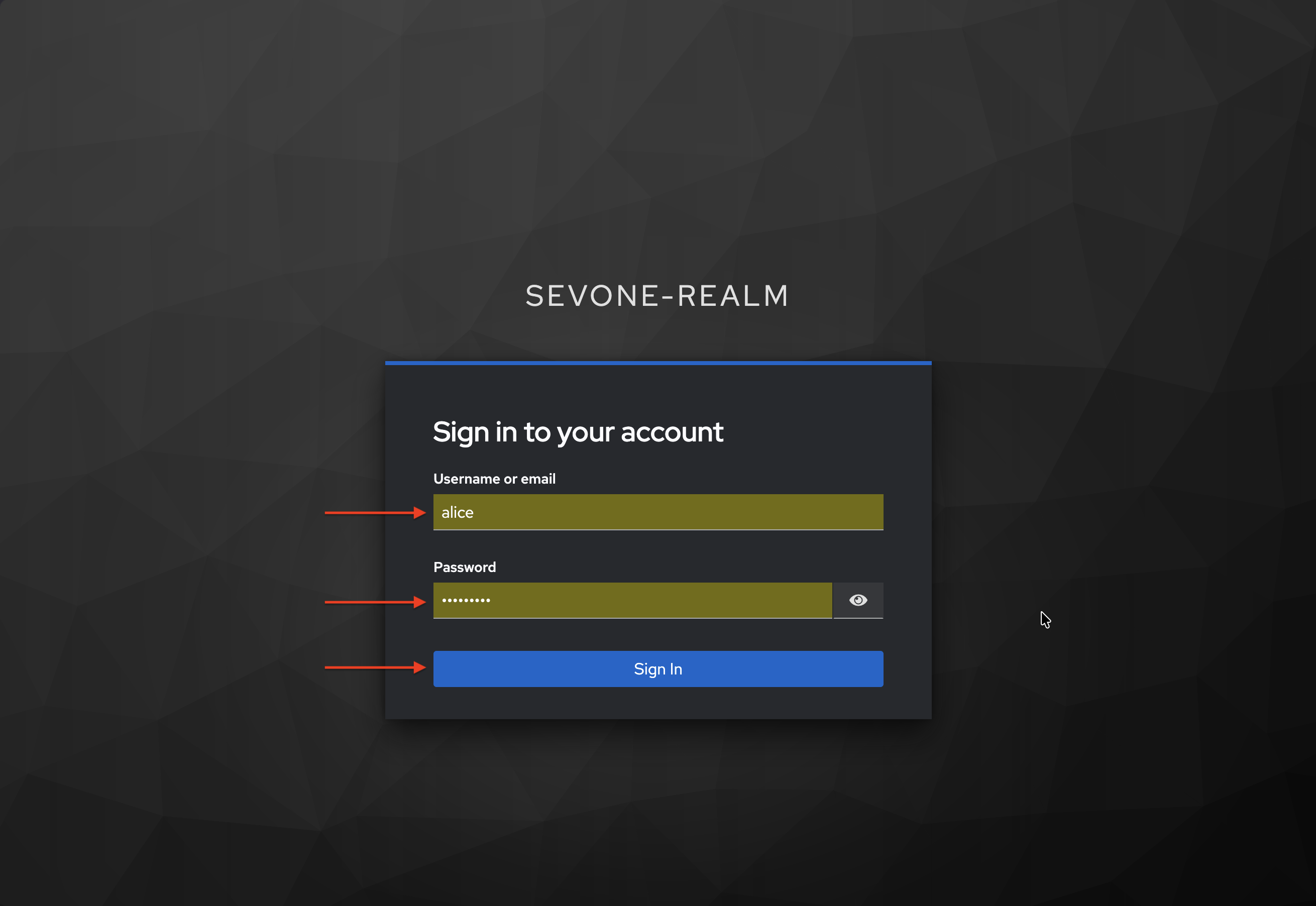 sevone di keycloak login