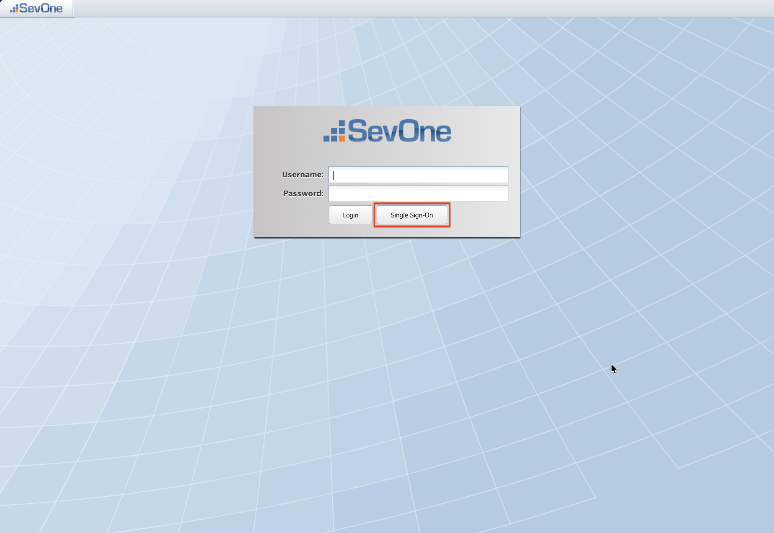 sevone nms sso button