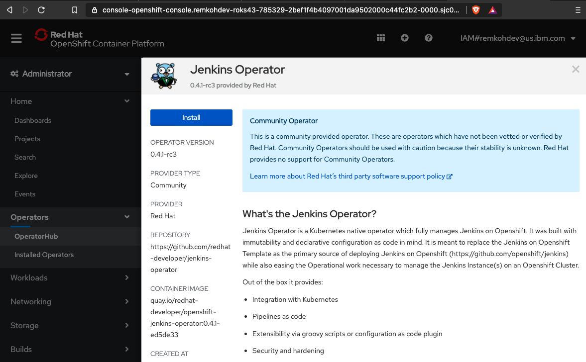 Install Jenkins Operator