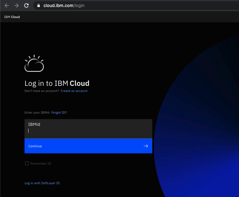 IBM Cloud Login