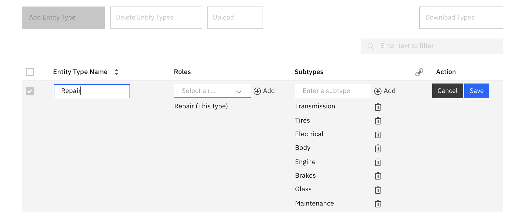 Adding subtypes