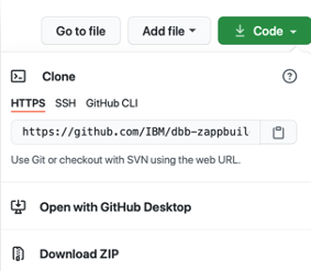 Retrieving the Git repository URL from IBM&#39;s public zAppBuild repository