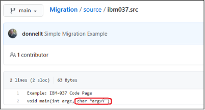 DBB Migration Tool scenario 1, ibm037.src file