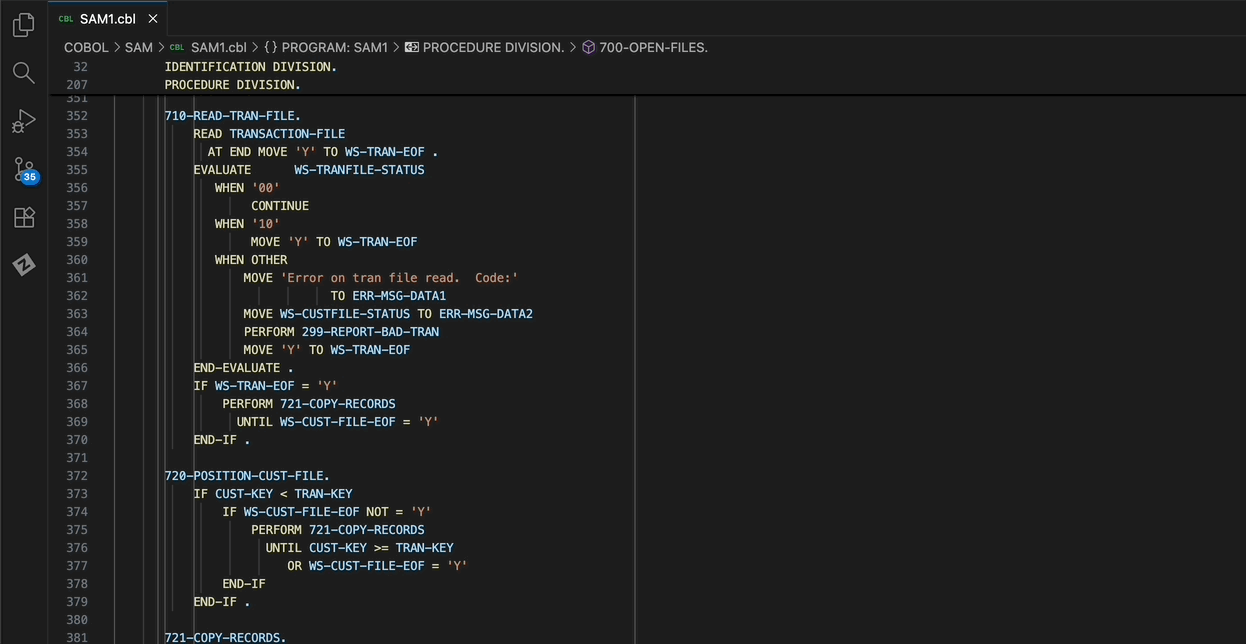Illustration of call hierarchy