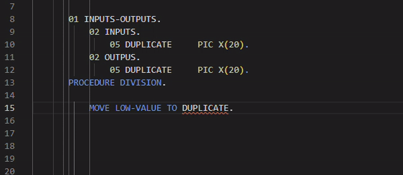 COBOL Quick Fix Example