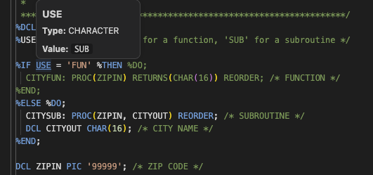 PLI macro hover